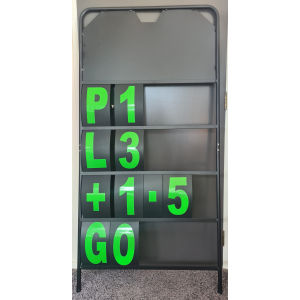 PIT BOARDS WITH NUMBER AND LETTER SETS