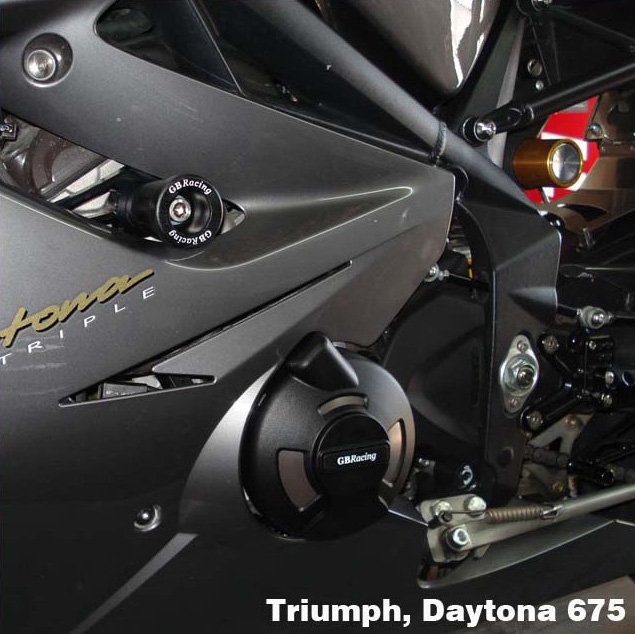 TRIUMPH 675 DAYTONA/ STREET TRIPLE 20062012 FRAME SLIDERS BY GBRACING