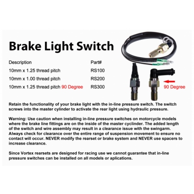 VORTEX BRAKE LIGHT SWITCH